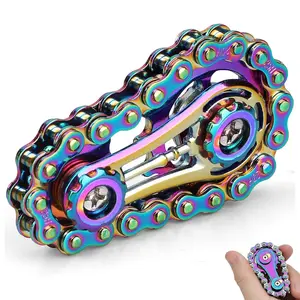 Metal Bicycle Chain Gear Fidget Spinner, Fidget Gadget, Multifunctional Anxiety Relief Toy, Edc Stress Reducer, Stress Relief Fidgeting, Cool Birthday Gift for Boys and Men