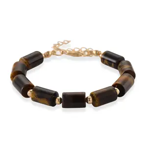 Barrel Bracelet in Goldtone 93.65 ctw 7-9 Inches