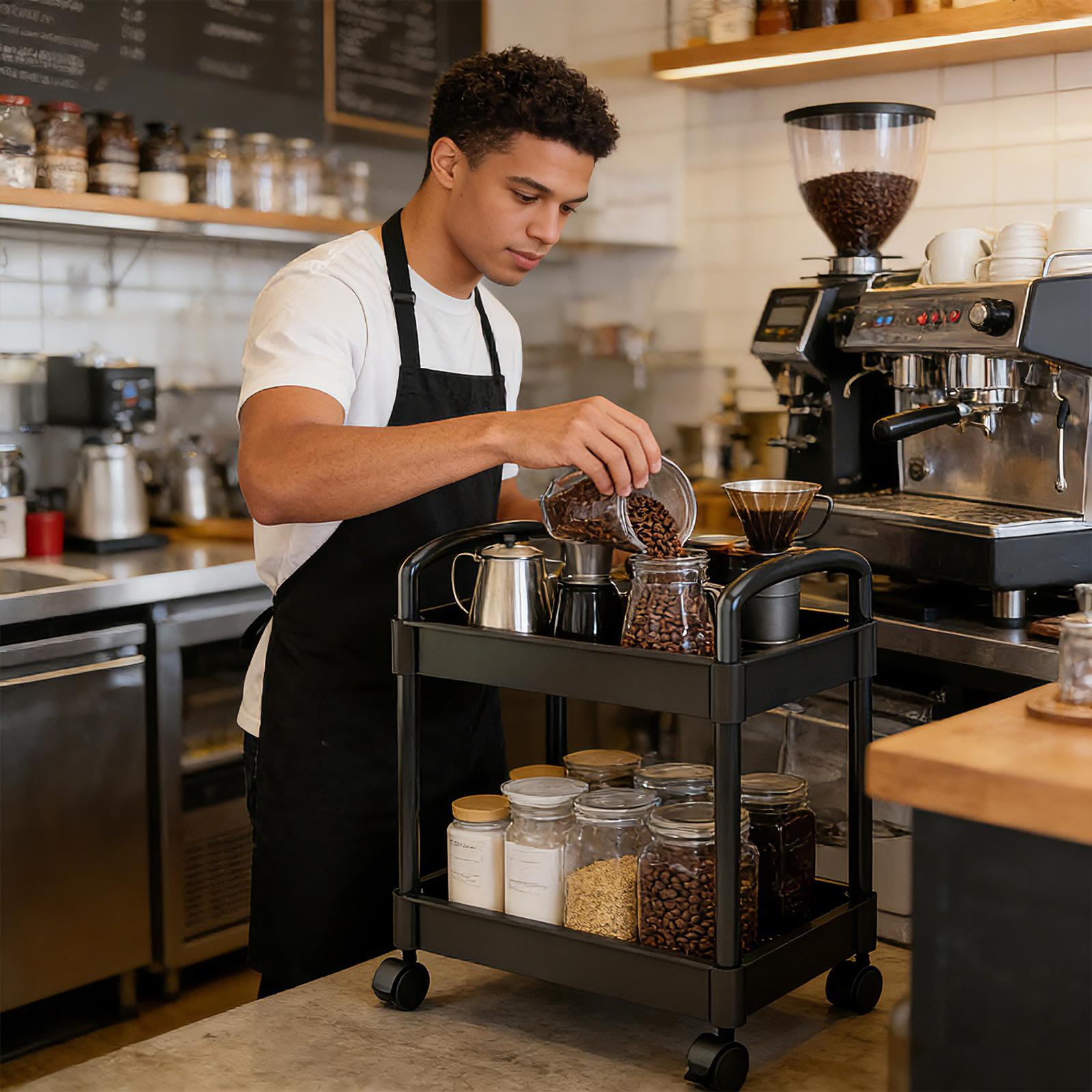3Tier Rolling Storage Cart, Kitchen Storage, Mobile Organizer with Wheels for Living Room, Utility Cart, Book Cart, Rolly Cart, Storage Cabinet, Kitchen Organizers and Storage