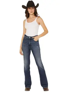 Good American Women's Classic Dark Wash High Rise Bootcut Stretch Denim Jeans - Gclb575t-I704