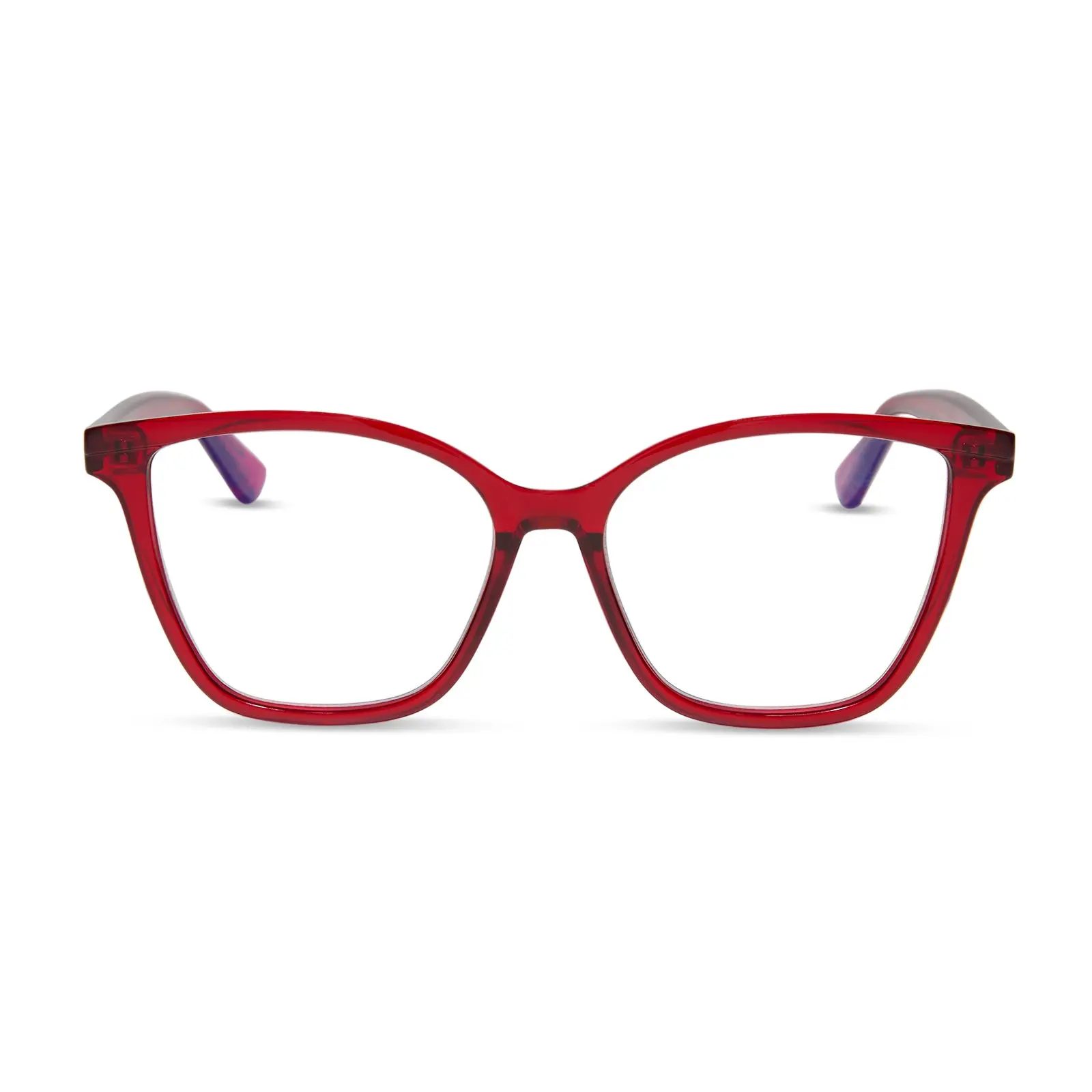 DIFF Leah Red Cherry Reading Glasses - Womens Blue Light Readers Lightweight Slightly Cat Eye Frame DIFF Leah Red Cherry Reading Glasses - Womens Blue Light Readers Lightweight Slightly Cat Eye Frame