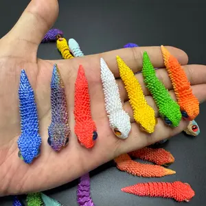 60 Randomly Colored 3D Printed Mini Snake Figurines - Glam Whimsical Home Decor Ornaments, Decorative ltems, Mini Gifts for Living Room, Weddings, Festivals summerwins