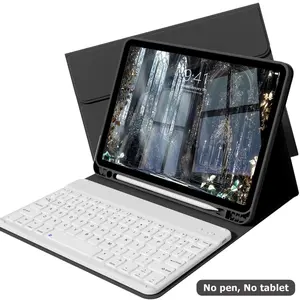 Case for iPad 11th Gen 2025 A16, 10th Gen 2022, iPad Air 11-inch 7th-6th/5th-4th Gen 10.9-inch & 7th-9th Gen, Soft TPU Back with Pen Holder, Magnetic Bluetooth Keyboard