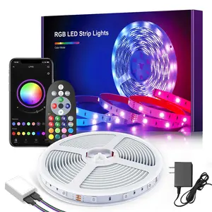 Smart LED Light Strip, RGB Music Sync Color Changing Light Strip with APP Control & Remote Control, Perfect Gift for Home Decoration, LED Strip Lights