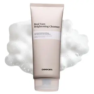 Deeom Yam Brightening & Moisturizing Facial Cleanser - Gentle Daily Cleansing Product with Rice Extracts for Dull Skin, Rich Creamy Lather, Dry Skin Suitable, Morning & Evening Use