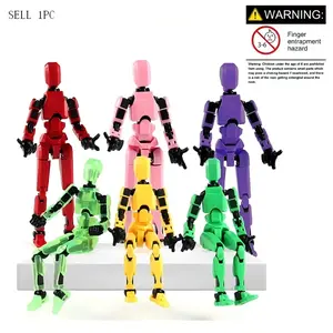 Jointed Doll Toy Model, 3D Trendy ActionFigure, Multi-Jointed Moveable Design, DIYAssembly Digital Character, DesktopDecoration