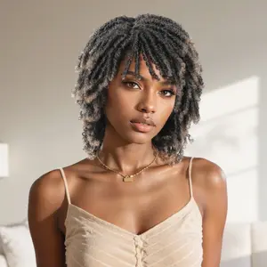 Ourwigs Dreadlock Wig Short Twist Wigs for Women and Men Afro Curly Synthetic Wig Faux Locs Braided Crochet Hair Wig New Year Gifts Wig for Daily Life