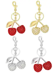 Cute Cherry Design Keychain, Cute Charms Keychain, Fashionable Keychain for Women & Girls, Trendy All-match & Exquisite for Birthday Gift