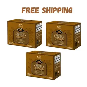 Eternal Reishi Mocha Latte Coffee Gourmet Mushroom Coffee Natural Beverage Organic Flavor Taffy de ganoderma (Pack of 3)