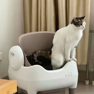 Smart Cat Litter Box Fully Automatic Scooper Open Type Extra Large Self-Cleaning Anti-Splash Cat Toilet
