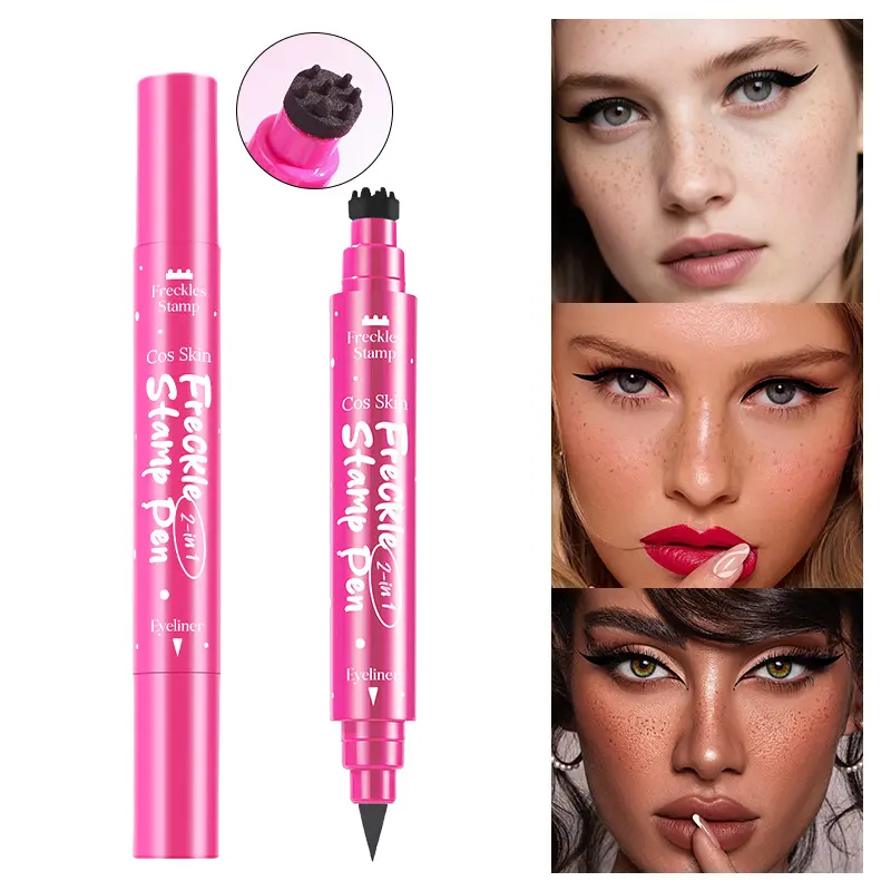 Cosskin Dual-Ended Freckle Liquid Eyeliner Pen, Natural Realistic Waterproof Sweatproof, Quick-Dry Long-Lasting Makeup, Perfect for Fake Tan Look