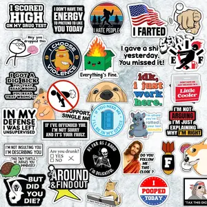 Funny Stickers for Adults, Prank Meme (Dirty) Hilarious Sticker Pack for Laptop