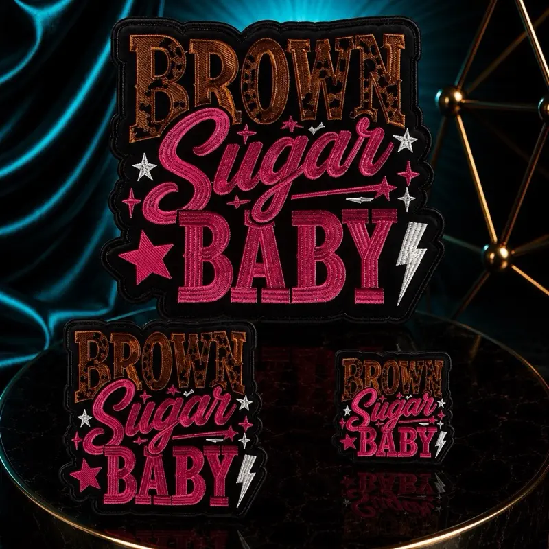 Brown Sugar Baby Iron-On Patch, 3-Piece Bundle Deal