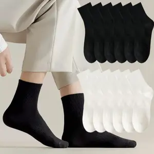 6pcs Socks Mens, Hiking Socks for Winter, Sport Warm Boot Socks for Outdoor Indoor, Moisture Wicking Soft Crew Socks