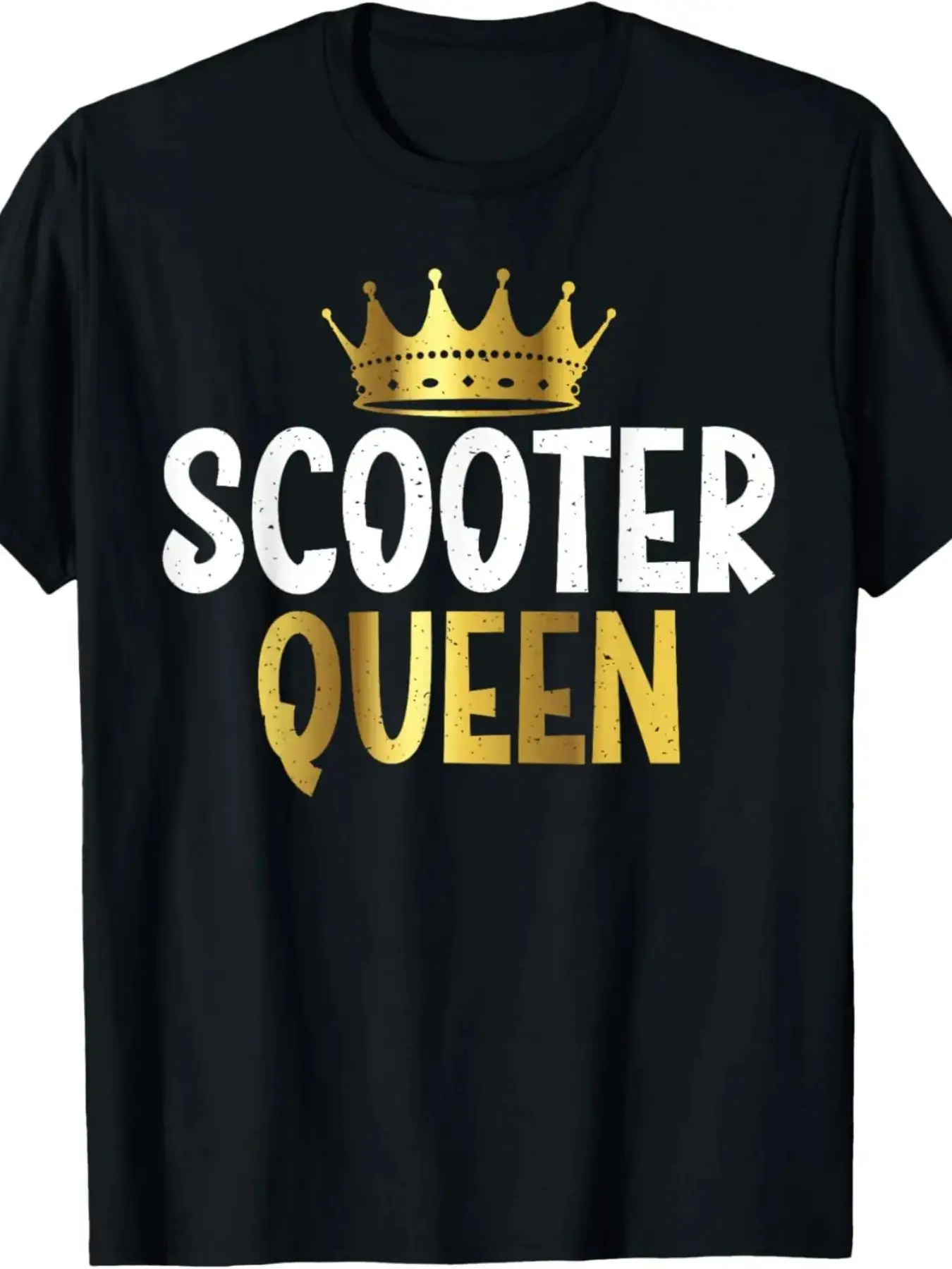 Scooter Queen Scooter T-Shirt Print Original Desig unisex soft cotton short sleeve t shirt, vintage graphic casual tee for men women teens, perfect birthday holiday gift for camping travel gym daily street  wear