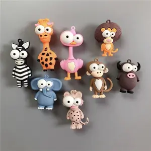 Cartoon refrigerator magnets, personalized creative magnetic 3D animal stickers for children, whiteboard magnets, blackboard magnets