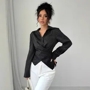 New spring sexy fashion elegant long-sleeved button-down women's shirt