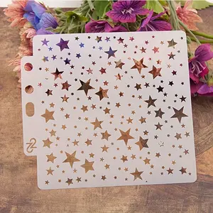 2pcs Reusable Stars Stencil Airbrush Art DIY Home Decor Scrapbooking Album Craft Diy Painting Supplies Art Materials