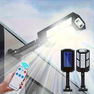 Super Bright 43 LED Solar Light with Motion Sensor and Remote Control, Outdoor Garden Street Lighting, Outdoor Pathway Lighting, 3 Adjustable Modes, Easy Home Installation
