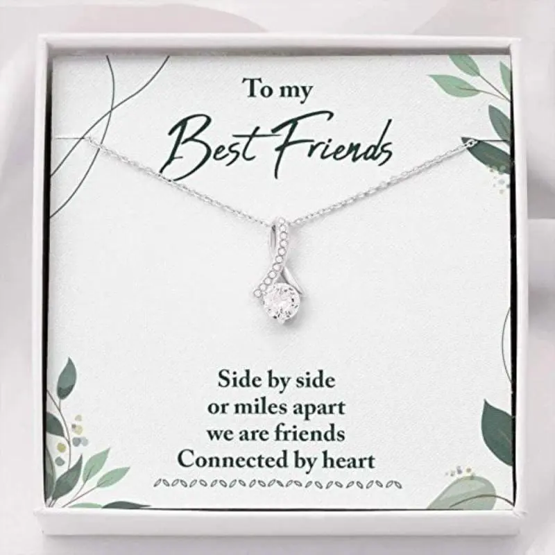 Friend Necklace, Sister Necklace, To my best friend necklace gift – bff necklace, long distance, friends forever, tribe
