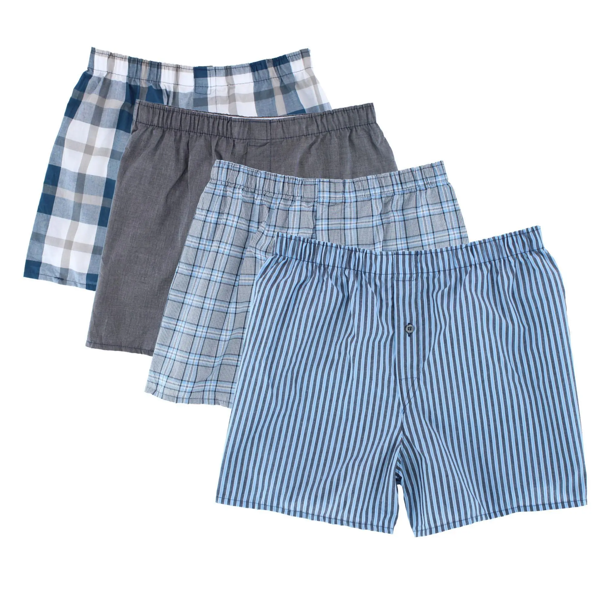 Fruit of the Loom Men's Premium Assorted Plaid Boxers (4 Pack), Boxers