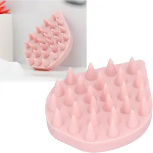 Random Color Hair Scalp Massager Brush, Soft Silicone Scrubbing Brush for Wet Dry Hair, Relaxes Scalp, Reduces Dandruff, Promotes Hair Growth