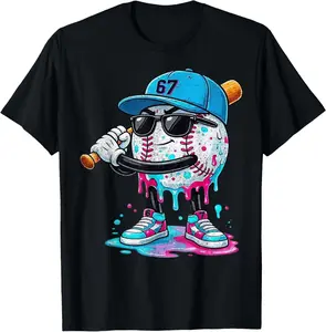 Baseball Drip Ice Cream 67 Tee-TShirt Gifts Baseball Drip Ice Cream 67 T-Shirt Kids graphic tee