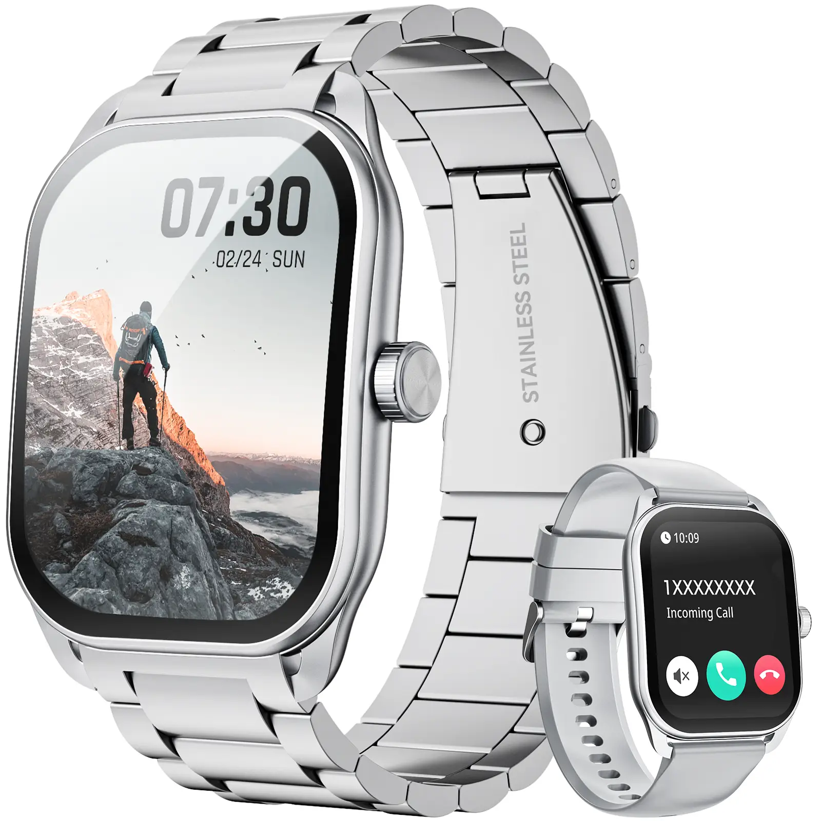 Smart Watch, 2.01 " Smartwatches for Men (Answer/Make Calls), Sports Modes with Fitness Tracker Watch, Life Waterproof Activity Tracker, Smartwatch fo