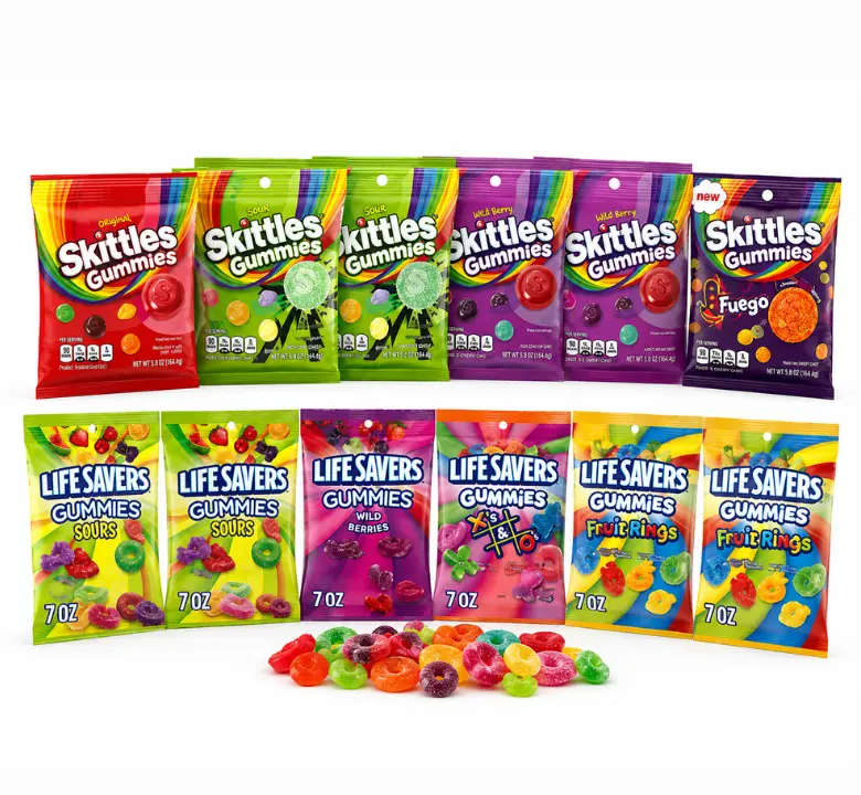 Skittles & Life Savers Fruit Chewy Candy Multi-Pack Variety, 12-Count Snack Assortment Skittles & Life Savers Fruit Chewy Candy Multi-Pack Variety, 12-Count Snack Assortment