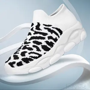 Women’s stretchy slip-on mesh sock shoes—casual, sporty, comfortable, lightweight, breathable