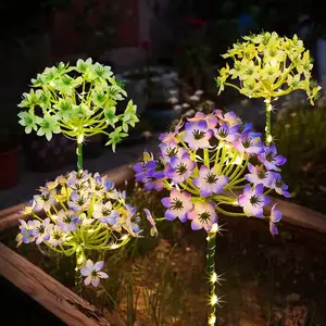 New Solar Hydrangea Flower Stake Lights - Waterproof Outdoor Garden Decor for Yard, Patio & Lawn