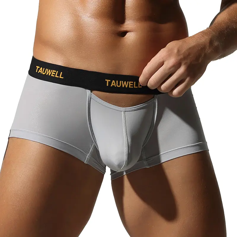 TAUWELL 1Pack Men's Boxer Briefs Lightweight Stretch Underwear Soft Cooling Trunks for Summer