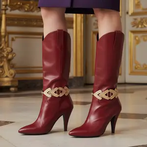 NEW Women Gold Metal Chain 2 Boot Bracelets Shoe Anklet Arrow Charm Jewelry HANDMADE