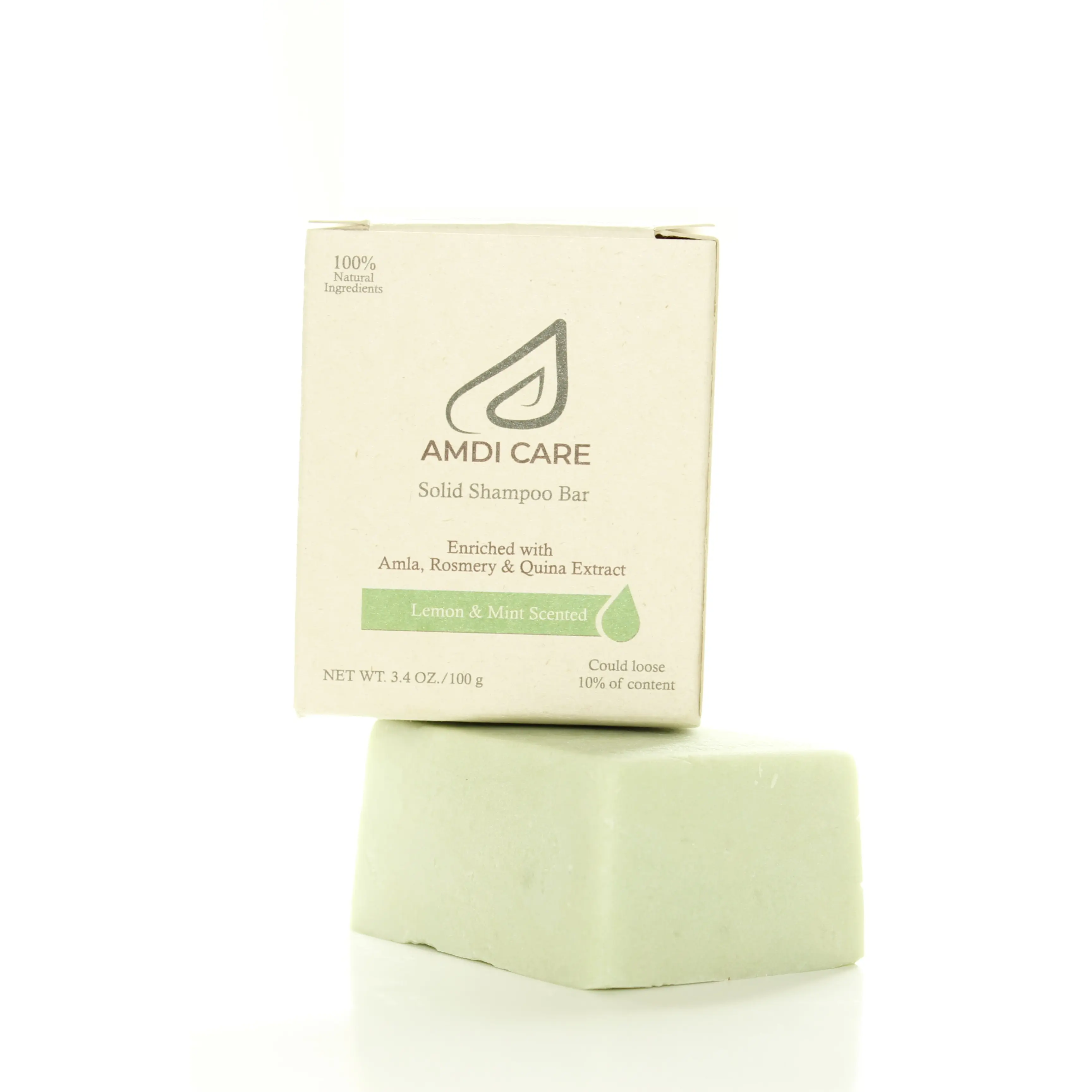 AMDI CARE Natural Shampoo Bar, Vegan & Cruelty Free Bar Shampoo for Hair - Free of Plastics, Parabens, Phthalates, Synthetic Fragrances & Silicones - Mild but Effective Cleanser - Perfect for All Hair Types - Strengthens & Volumizes with Fresh Scent
