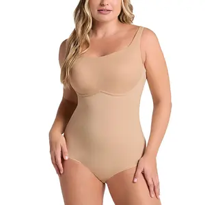 Leonisa Core Boldly Scoop Back Wireless Classic Sculpting Bodysuit - Comfortable Shapewear with Tummy Control