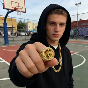 Men'S Fashion Crown Skull Ring, Hip-Hop Punk Rock Style Ring, Assertive Men'S Ring, men's valentine's,accessories for men,y2k