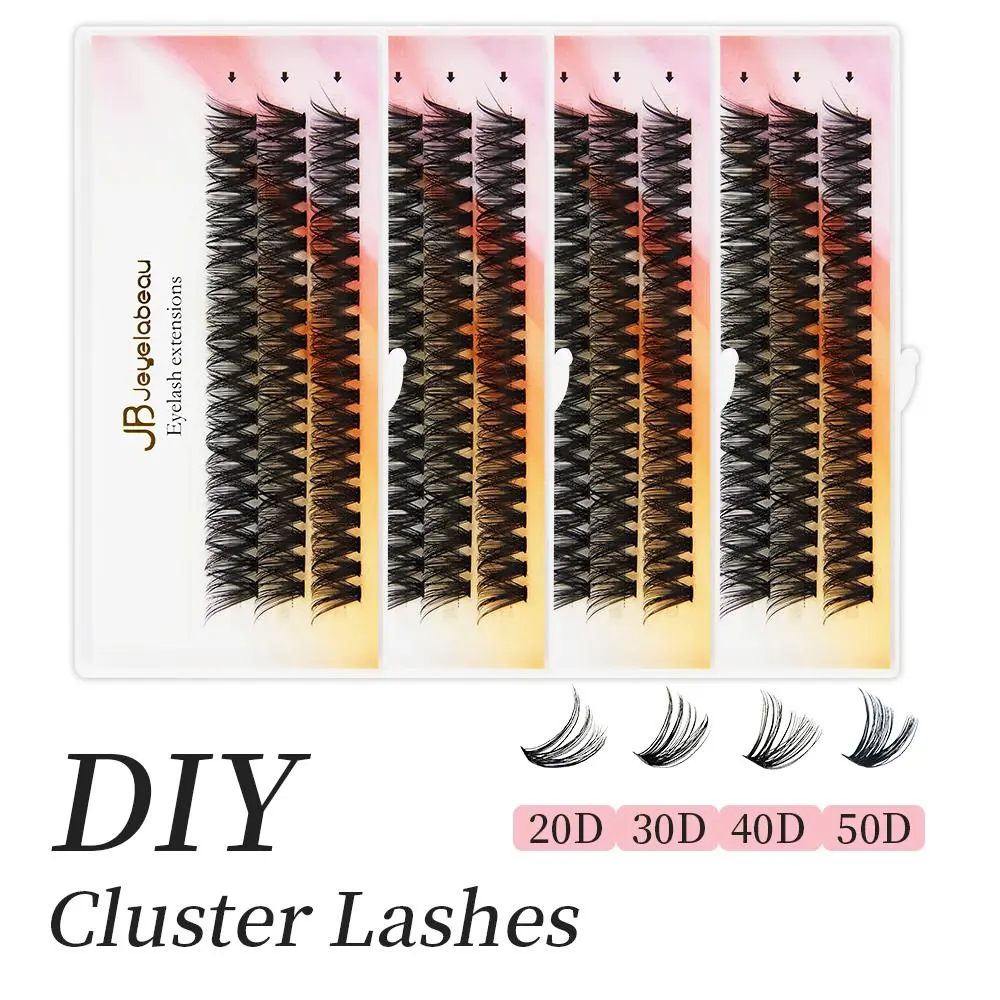 JB Jeyelabeau Russian Individual Cluster Lashes 60 Bundles DIY 8-16mm Eyelash Extension Volume Lash Clusters Natural Mink 2026 New