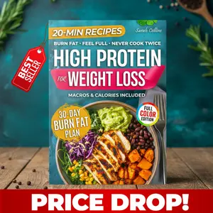 High Protein Cookbook for Weight Loss – High Protein Made Easy Series – 101 Low Carb Recipes & 30-Day Meal Plan to Burn Fat & Stay Full – Perfect Healthy Gift for Fitness & Busy Lifestyles