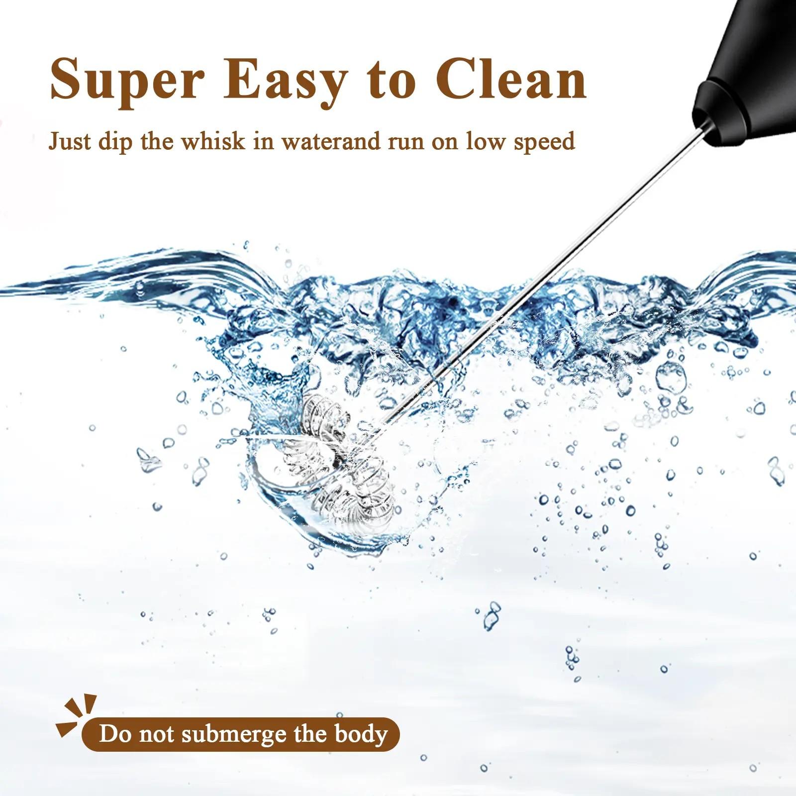 Handheld battery-powered milk frother, ultra-fast electric blender and froth machine for coffee, latte, hot milk tea, etc. Usb Rechargeable Mixer Mixer Kit Stick Steel