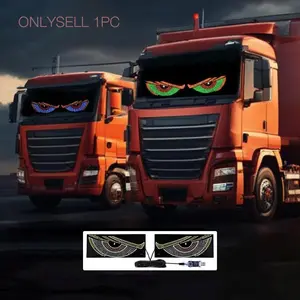 Devil Eyes LED Screen for Car Windshield, 5V LED Matrix Panel Eye Light for Car Windows, 11 Light Modes DIY Car Truck Dynamic LED Sign Lights, Car Accessories