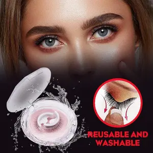 Crystal Cosmetic Mink Reusable 3D Eyelashes - Natural False Eyelashes with Free Makeup, Chemical Fiber, Adults, 1 Pair, On Pictures, Eprolo