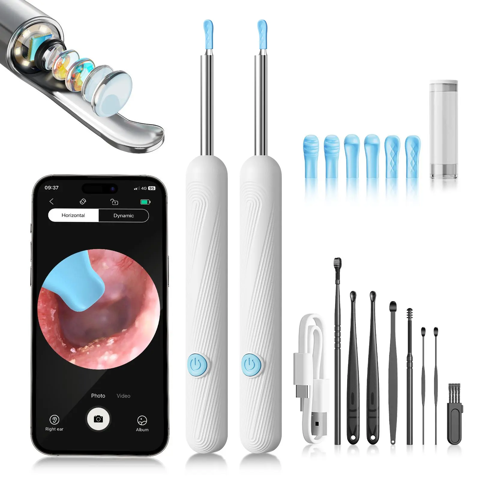 Round Handle Version-White 2pcs