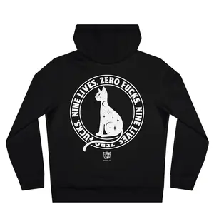 Nine Lives, Zero Fucks Hoodie