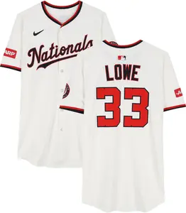 Nathaniel Lowe Washington Nationals Game-Used #33 White Jersey Worn During Games Played on April 22 and 28, and on May 11, 2025 - Fanatics Authentic Certified
