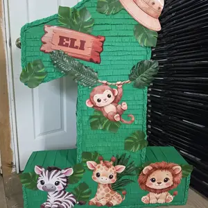 Safari number piñatas 14 inches