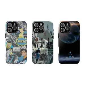 Invincible Superhero iPhone Case – Comic Action Aesthetic Phone Cover, Animated Hero Space Design Protective Case for iPhone
