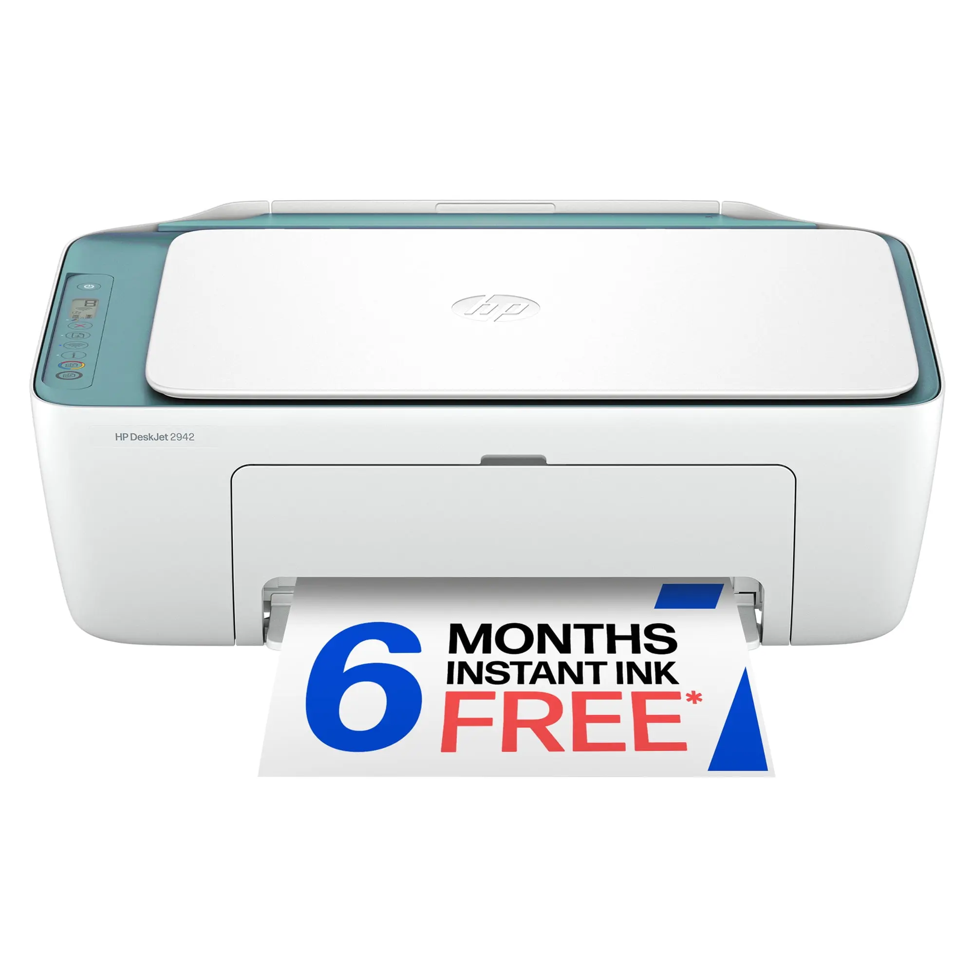HP DeskJet 2942 Wireless All-in-One Color Inkjet Printer, 6 Months Free Instant Ink, Bristol Blue
