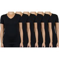 (V-Neck Stretch)Black x6
