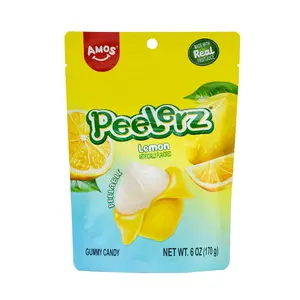 Gummy Peelerz Lemon 6oz Fruit Snack Sweet