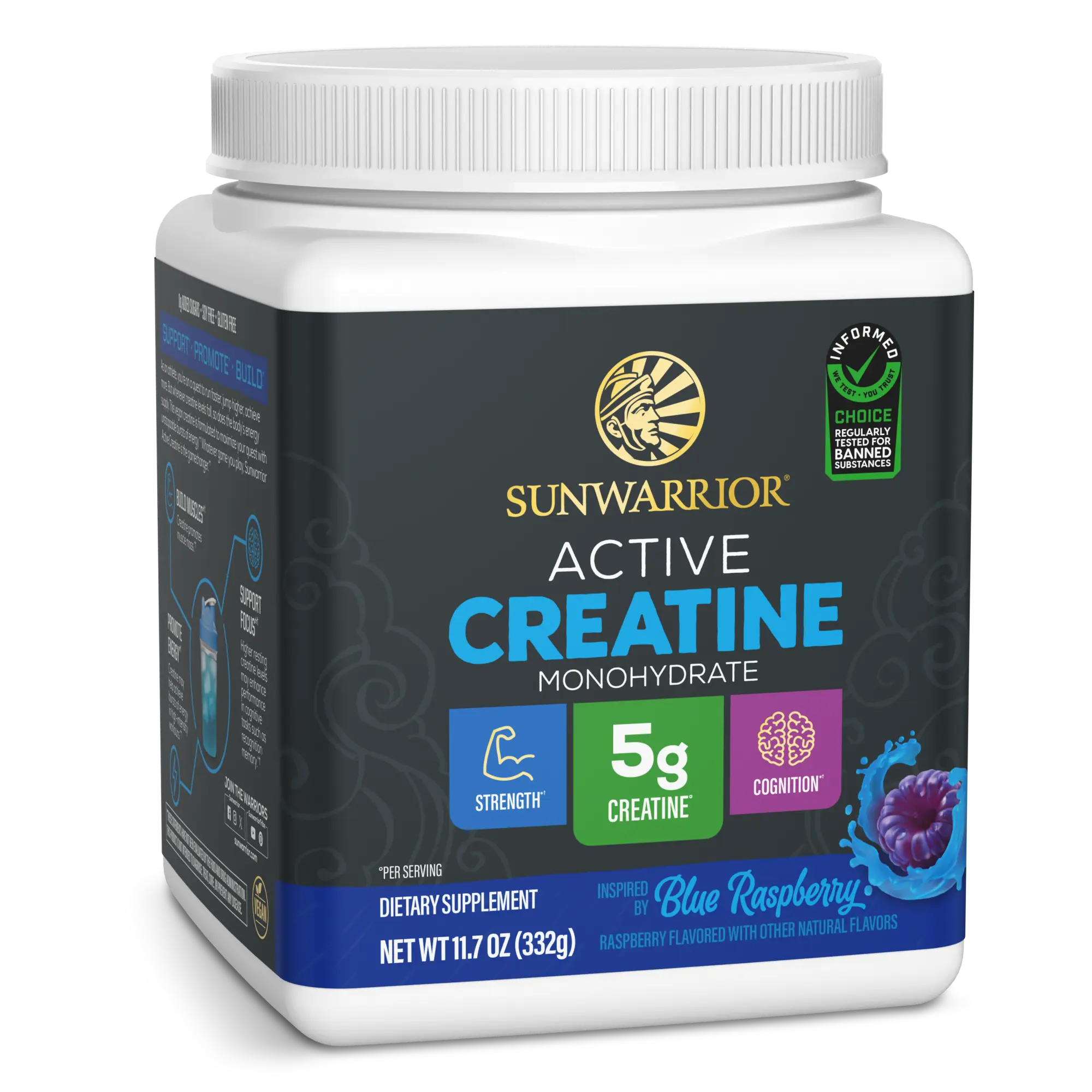 Creatine Monohydrate Powder Micronized PreWorkout Recovery Supplement | Support Muscle Building, Strength Training | Vegan & Keto Friendly Easily Mixes (50 Servings) Blue Raspberry Flavored